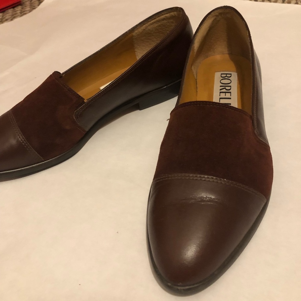 Borelli Leather Made in Brazil Suede Pointy Loafer - Picture 3 of 7